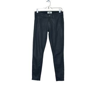 Paige black coated skinny jeans size 28